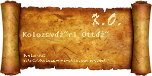 Kolozsvári Ottó névjegykártya