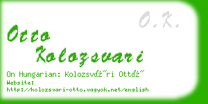 otto kolozsvari business card